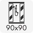 Кабины 90х90