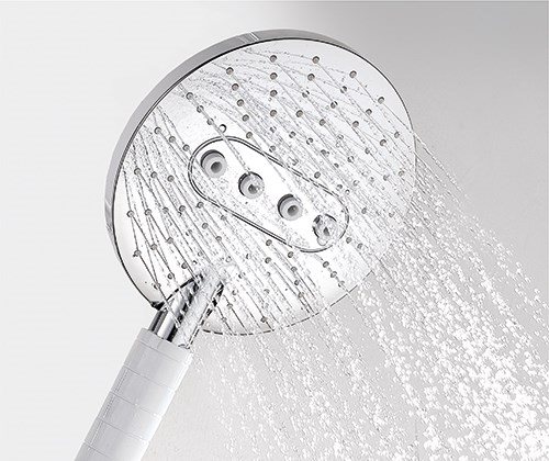 Душевая лейка Wasser Kraft A059 3 режима хром-белый