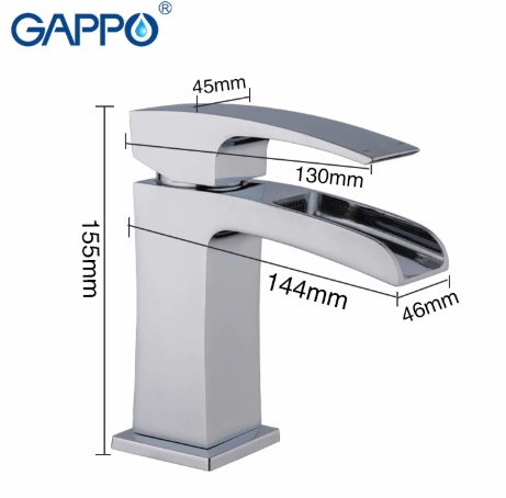 Смеситель Gappo Jacob G1007-7 для раковины (белый-хром)
