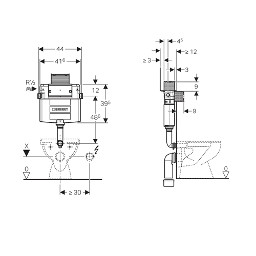Скрытый бачок Geberit Omega 109.050.00.1