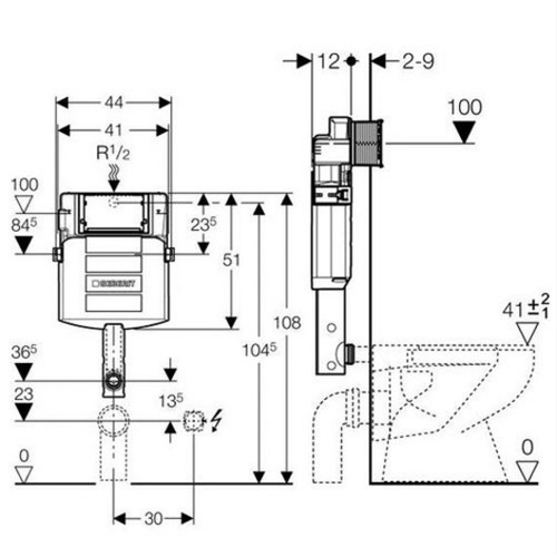 Скрытый бачок Geberit Sigma 109.300.00.5 UP320