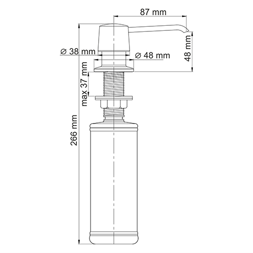 Встраиваемый дозатор мыла Wasser Kraft K-1099 320 мл