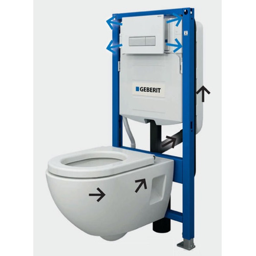 Инсталляция Geberit Duofix 111.370.00.5 UP320 для унитаза с подключением системы удаления запаха