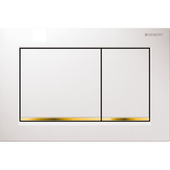 Кнопка смыва Geberit Omega 30 115.080.KK.1 цвет белый / золото