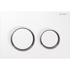 Кнопка смыва Geberit Omega 20 115.085.KJ.1 белая/хром глянец