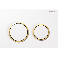 Кнопка смыва Geberit Omega 20 115.085.KK.1 цвет белый/золото