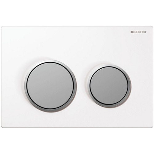 Кнопка смыва Geberit Omega 20 115.085.KL.1 цвет белый / матовый хром