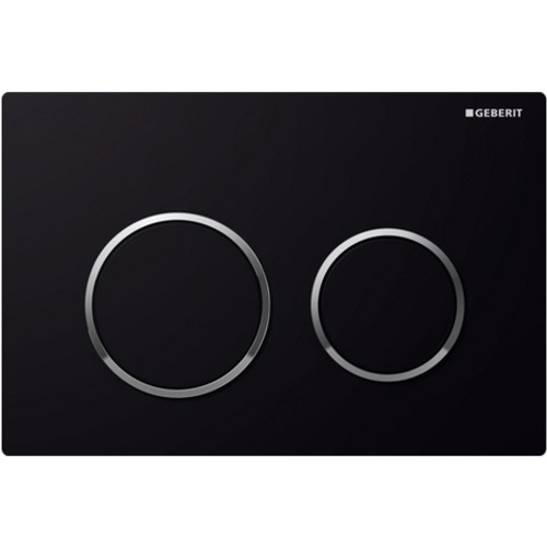 Кнопка смыва Geberit Omega 20 115.085.KM.1 цвет чёрный/хром