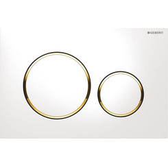 Кнопка смыва Geberit Sigma 20 115.882.KK.1 цвет белый/золото