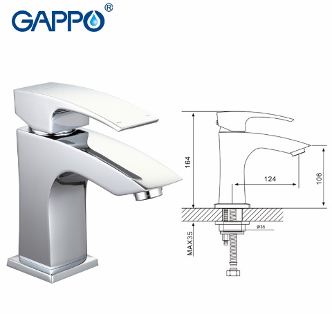 Смеситель для раковины Gappo Jacob G1207