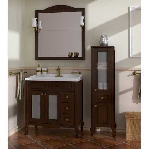 Тумба с раковиной АСБ Флоренция Квадро 80 бук тироль