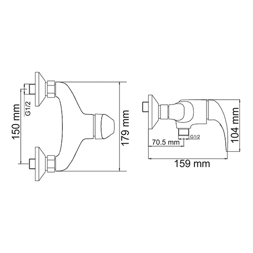 Смеситель Wasser Kraft Rhein 1702 для душа