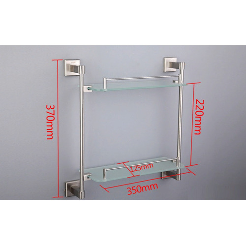 Полка стеклянная 2-ярусная Gappo G1707-2 43 см