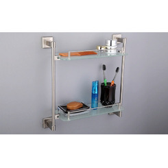 Полка стеклянная 2-ярусная Gappo G1707-2 43 см