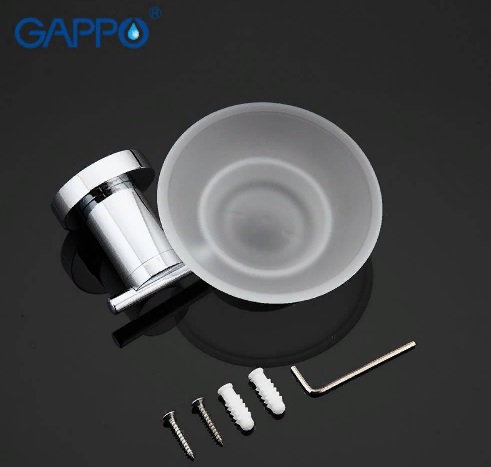 Мыльница Gappo G1802 из стекла с держателем