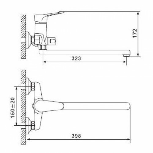 Смеситель для ванны Gappo Vantto G2236