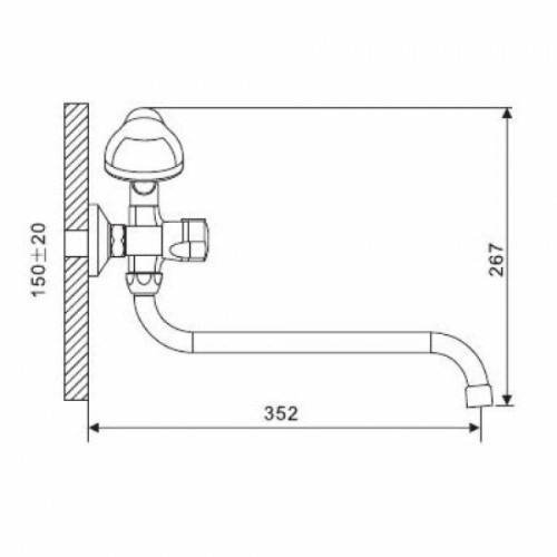 Смеситель для ванны Gappo G2244