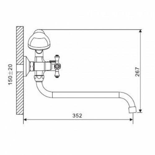 Смеситель для ванны Gappo G2246