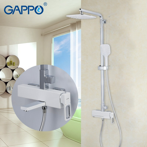 Душевая система Gappo Futura G2417-8 белый-хром