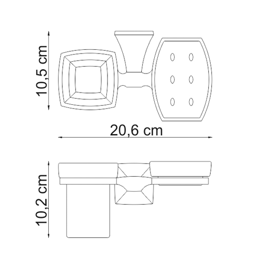 Стакан и мыльница Wasser Kraft Wern K-2526