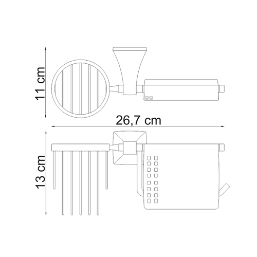 Держатель для бумаги и освежителя Wasser Kraft Wern K-2559