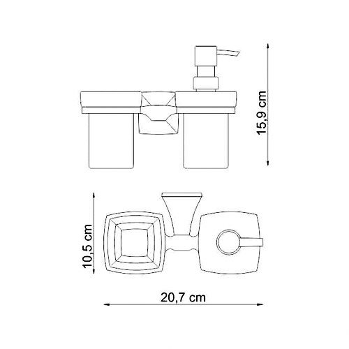 Дозатор и стакан Wasser Kraft Wern K-2589