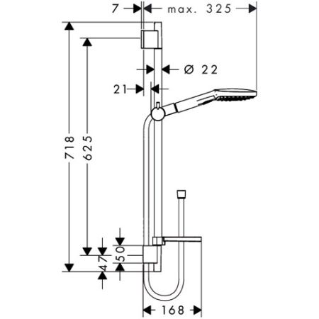 Душевой гарнитур Hansgrohe Raindance Select Е 120 3 jet 26620000