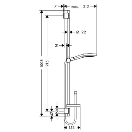 Душевой гарнитур Hansgrohe Raindance Select S 120 3 jet 26631000