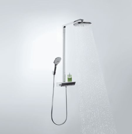 Душевая система Hansgrohe Raindance Select Showerpipe E300 2jet 27128000 с термостатом