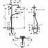 Душевая система Hansgrohe Croma Select Е 180 2 Jet Showerpipe 27258400 (хром-белый)
