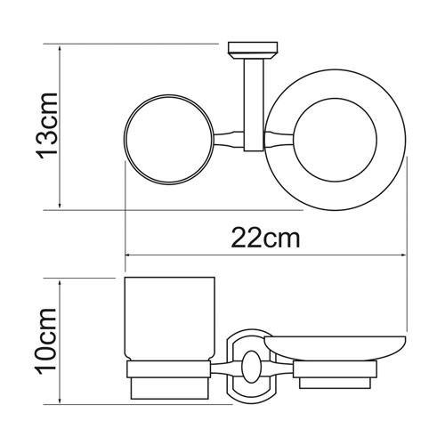 Стакан и мыльница Wasser Kraft Oder K-3026