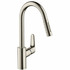 Смеситель Hansgrohe Focus 31815800 для кухни c вытягивающимся изливом (сатин)
