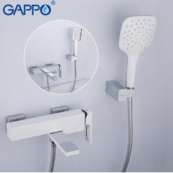 Смеситель Gappo Futura G3217-8 для ванны (белый-хром)