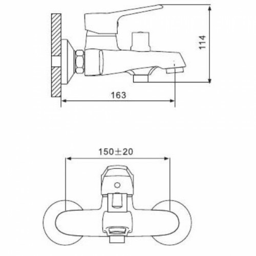 Смеситель Gappo Vantto G3236 для ванны