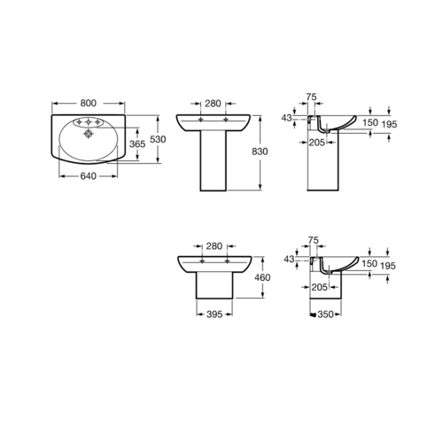 Раковина Roca Dama Senso 327510000 (80)
