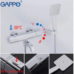 Смеситель с термостатом Gappo G3291 для ванны