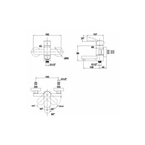 Смеситель Kaiser Sonat 34022-1Br для ванной, бронза