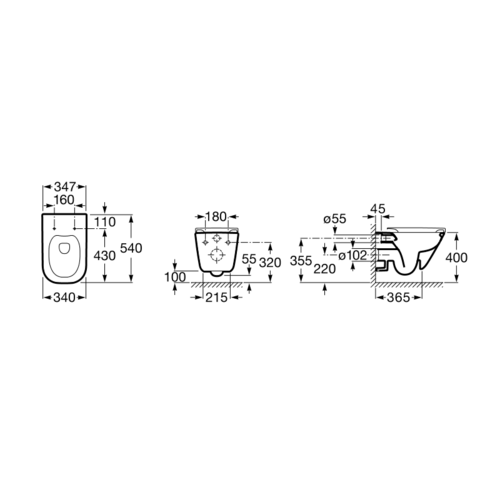 Унитаз Roca Gap Clean Rim 34647L000 подвесной