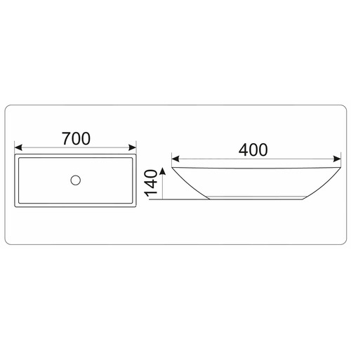 Раковина CeramaLux NC 385 синяя