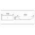 Раковина CeramaLux NC 385 синяя