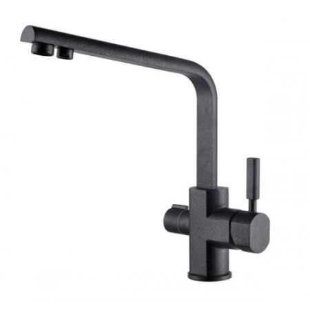 Смеситель Kaiser Decor 40144-2 для кухни под фильтр, черный мрамор