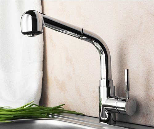 Смеситель Wasser Kraft Main 4166 для кухни с выдвижной лейкой