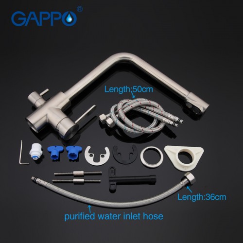 Смеситель для кухни Gappo G4399-1 с подключением к фильтру