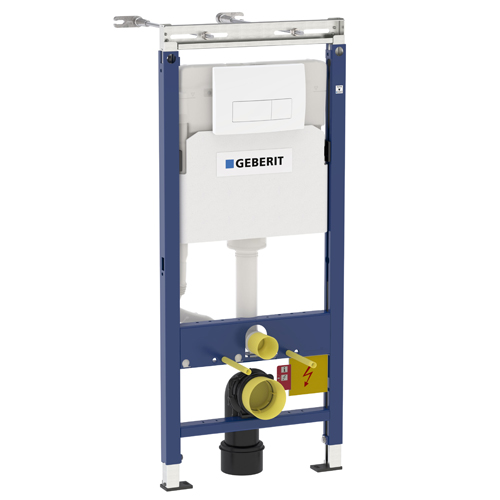 Инсталляция Geberit Duofix Платтенбау 458.125.11.1 UP100 для подвесного унитаза с клавишей Delta 51 (белая)