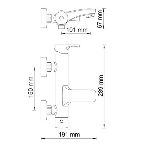 Смеситель Wasser Kraft Berkel 4801 для ванны