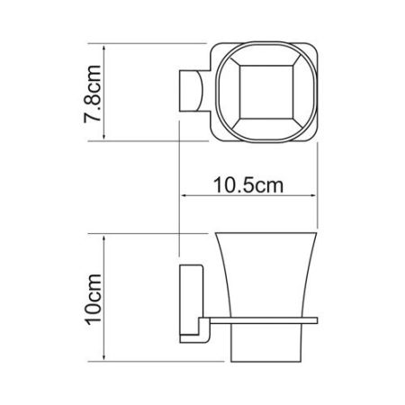 Стакан Wasser Kraft Leine K-5028White
