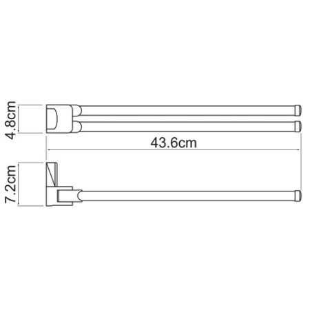 Полотенцедержатель Wasser Kraft Leine K-5031White