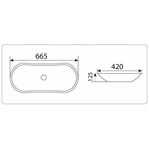 Раковина CeramaLux MNC 503H012