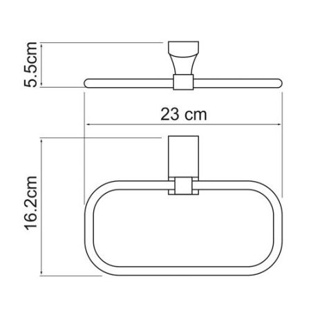 Полотенцедержатель Wasser Kraft Leine K-5060White
