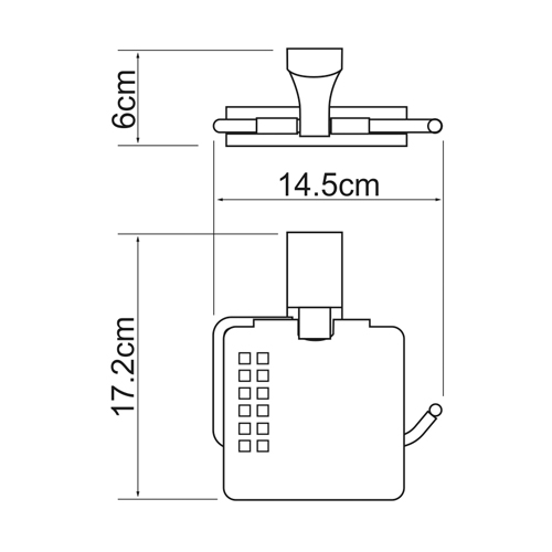 Держатель для бумаги Wasser Kraft Exter K-5225 бронза